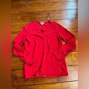 Pendleton Silk Blend Red Button Down Cardigan Size Medium
